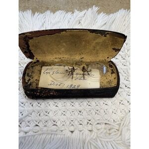 Antique No Frame Invisible Ladies Dainty Glasses Spectacles Case 12k Rolled Gold